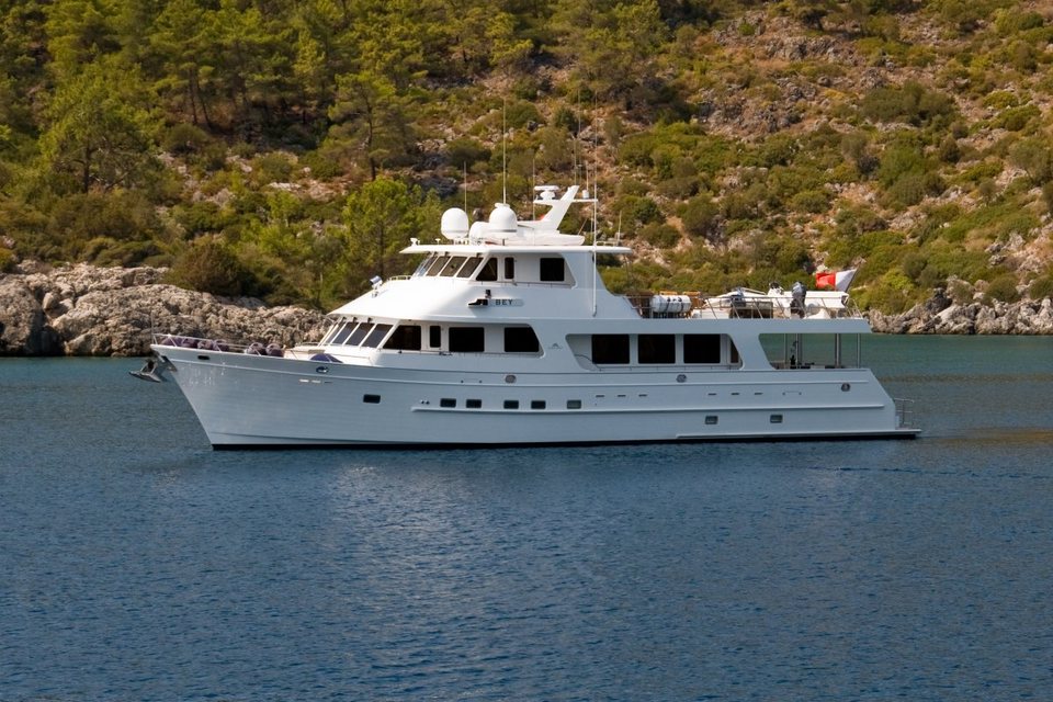 360 VR Virtual Tours of the Outer Reef 860 DeluxBridge Motoryacht